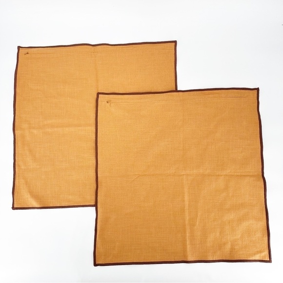 2 - Crate & Barrel Amber Merrow Stitch Cotton Pillow Cover 23 x 23 - Picture 3 of 3